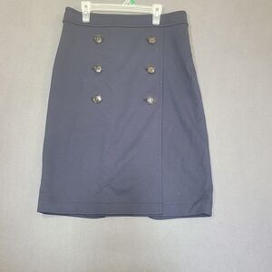 Banana Republic Charcoal Buttoned Pencil Skirt Size 8